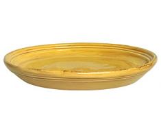ColÃ maioliche et Terrecotte Depuis 1650Â Paille Assiette, Terre Cuite, Jaune, 29Â x 29Â x 5Â cm