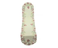 Bellanda 3021â40Â x 160Â Ovale Chemin de Table, Polyester, Champagne, 160Â x 40Â x 0,5Â cm