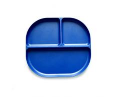 BIOBU by EKOBO incorporÃ© Bambino eilter Assiettes, Bambou, Royal Blue, 25Â x 23Â x 2,2Â cm