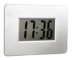 Alco 191â1Â LCD Horloge Murale, Env. 30Â x 21Â x 1, 8Â cm, Plastique, Argent, 30Â x 21Â x 1,8Â cm