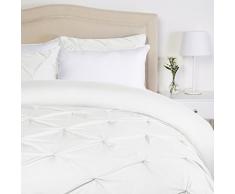 Pinzon Parure de lit plissÃ©e - 140 x 200 cm - Blanc