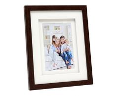 Deknudt Frames S65KQ1 Cadre Photo Double Passe-Partout Bois Brun 10 x15 cm