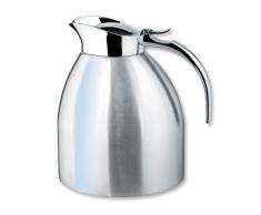 Isosteel Tableline VA-9331K Cruche isotherme sous vide en inox 18/8 brossé munie dun couvercle à clapet une main 1,5 l
