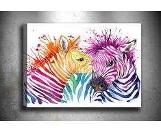 Bonamaison Peinture sur toile, multicolore, 70 x 100 cm - Conçu et fabriqué en Turquie