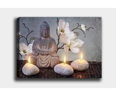 Bonamaison Peinture sur toile, multicolore, 40 x 60 cm - Conçu et fabriqué en Turquie