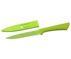 Fackelmann 27102 Couteau de Cuisine Nirosta - Happy 24cm en PP/TPE/INOX, Acier Inoxydable, Vert, 24 x 9 x 1,6 cm