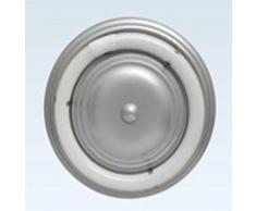 103/22/S/PL - Plafonnier en tôle argent circulaire, réactance électrique, sans tube - 22 W