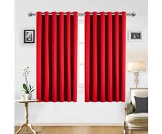 Oxford Homeware Rideaux, Rouge, 46 Width x 54 Drop