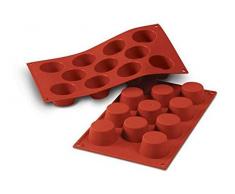 Silikomart 20.022.00.0060 SF022 Moule Forme Muffin Taille Mini 11 Cavités Silicone Terre Cuite