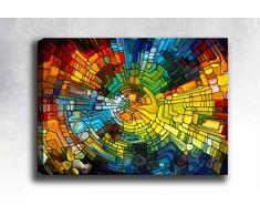 Bonamaison Peinture sur toile, multicolore, 40 x 60 cm - Conçu et fabriqué en Turquie