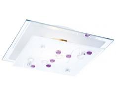 globo 48072 E27 60 W Métal Blanc 1 x fleurs Plafonnier Chromé