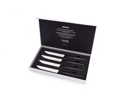 Kyocera SK-4PC-WHBK Couteaux à Steak, Noir et Blanc