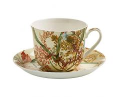 Maxwell & Williams Kilburn Tasse avec sous - Tasse GB, Gobelet à Café/Thé, Cottage Blossom, Porcelaine, Wk00300