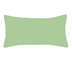 Dormisette Housse de Coussin en Jersey, Coton, Vert, 40 cm x 80 cm