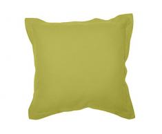 Soleil docre Housse de Coussin en Coton Panama Coton Vert 60 x 60 cm