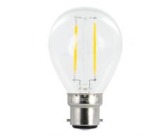 Integral LED non dimmable Angle de faisceau large Golf Mini Globe Ampoule (LED B22 à baïonnette, 2 W, 2700 K, 250 lm) â Blanc chaud