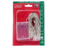 Konstsmide 1469-103 Guirlande 30 LED Blanc Chaud + Câble Transparent 1,5 V