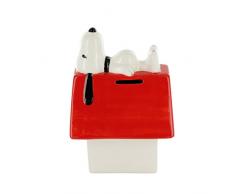 Snoopy TISN3551 Tirelire Niche, CÃ©ramique, Blanc Rouge, 13,7 x 10,6 x 20 cm