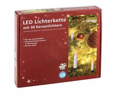 Idena DCX30CW Guirlande lumineuse dintÃ©rieur 30Â ampoules en forme de bougie Blanc chaud