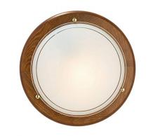 Eglo 3891 Plafonnier, Bois, E27, Marron