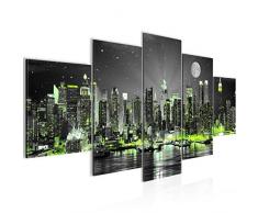 Tableau decoration murale La ville de New York - XXL Impression sur Toile Salon Appartment 5 Parties - prêt à accrocher - 605253a