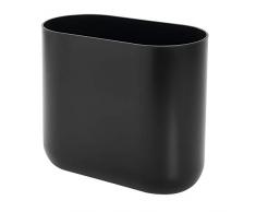 iDesign Cade Poubelle de Salle de bain ou de Cuisine, Petite Corbeille en Plastique, Noir