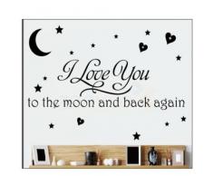 Lo + deModa hcn532 â 87 Stickers muraux Moon Multicolore