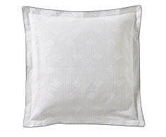 Blanc des Vosges FOO17-0153 Taie Trieste Acier 65 x 65 cm, 100% Coton