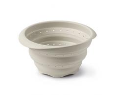 Zeal Stick Anti-Rayure Passoire Pliable (19,1Â cm/19Â cm), Coque en Silicone, crÃ¨me, 22.5Â x 19Â x 4Â cm