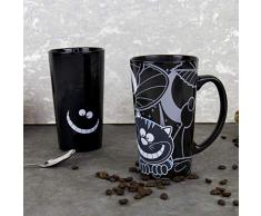 Gift Republic Mug Chat du Cheshire, Noir