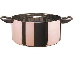 Alessi 90101/24 La Cintura di Orione Casserole à Deux Poignées Acier Inoxydable/Cuivre 27 x 26 x 12 cm