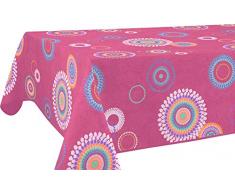 Le linge de Jules Nappe Anti-Taches Paillettes Fuchsia - Taille : Rectangle 150x300 cm