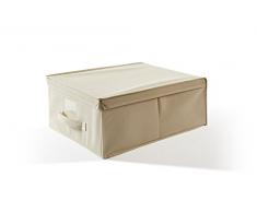 Perfetto Più - EasyBox - Boîte de Rangement en Tissu écru - 36 x 48 x 19 cm