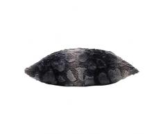douceur dintÃ©rieur coussin 40x40cm imitation fourrure siberie noir