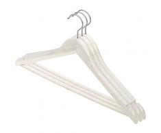 Domopak Living 8001410070425 Set 3 Cintre en Bois Clair, Blanc, 3,7 x 45 x 24 cm