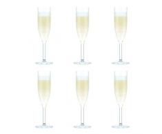 Bodum 11927-10SA OKTETT 6 Flutes Ã Champagne en plastique durable, 0.12 liters