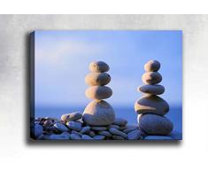 Bonamaison Peinture sur toile, multicolore, 70 x 100 cm - Conçu et fabriqué en Turquie