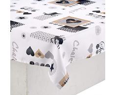 CALITEX S957804371B Nappe Gauderic Blanc, 150 x 350 cm