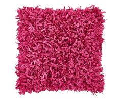 Dutch Decor Coussin Shannon 45x45 cm Fuchsia - Coussins Déco - Oreiller Décoratif - Déhoussable - Zippé