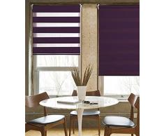 MADECOSTORE 7948122190 Store Enrouleur, Prune, L125 x H190cm (Tissu = L122cm)