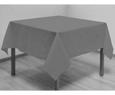 Soleil dOcre Nappe Anti-tÃÂ¢ches carrÃÂ©e 180x180 cm Alix Gris, Polyester, 180 X 180 cm