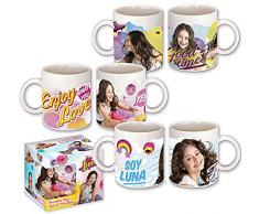 KIDS EUROSWAN Tasse, ImprimÃ© Je suis Luna, Porcelaine, Multicolore, 15Â x 10Â x 5Â cm