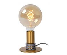Lucide 45576/01/02 Lampe de Table, Acier, 40 W, Satin Gold
