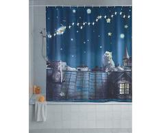 Wenko LED rideau de douche Brooklyn Bridge lavable, Polyester, Mehrfarbig, 180 x 200 x cm