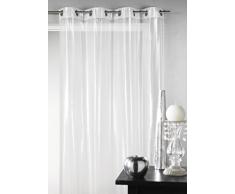 HomeMaison Voilage Lumineux en Ã©tamine Fils Sequins, 100% PolyesterÂ , Naturel