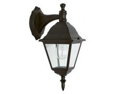Brilliant 44282/06 Newport Applique Extérieure Descendante, Métal/Verre, E27, 60 W, Noir