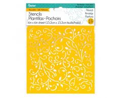 Darice Pochoir Autocollant rÃ©utilisableÂ âÂ 15Â cm x 15Â cm Flourish