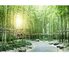 Papier Peint dÃ©co poster BAMBOUS VERTS 3 x 2,70 m | DÃ©co et photo murale XXL QualitÃ© HD Scenolia