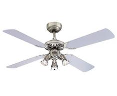 Westinghouse 7211240 Princess Euro Ventilateur de plafond GU10 Métal Ãtain foncé/Chrome