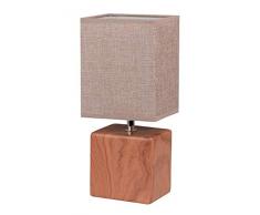 Honsel 53561 Lampe de table, E14, Braun, Creme